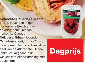 Carrefour Market Gekookte Canadese kreeft 500 g aanbieding