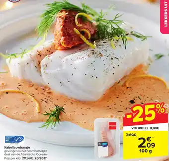 Carrefour Market Kabeljauwhaasje 100g aanbieding