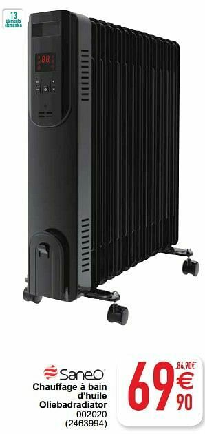 Cora Evatronic chauffage à bain d’huile oliebadradiator 002020 aanbieding