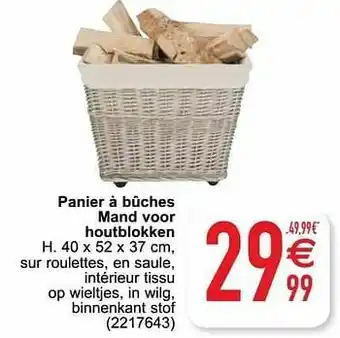 Cora Panier à bûches mand voor houtblokken aanbieding