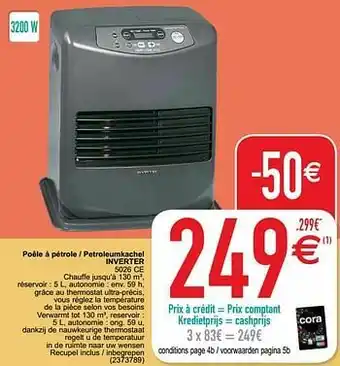 Poêle à pétrole - petroleumkachel inverter 5026 ce