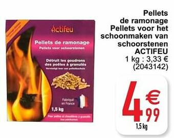Pellets de ramonage pellets voor het schoonmaken van schoorstenen actifeu