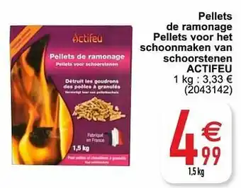 Cora Pellets de ramonage pellets voor het schoonmaken van schoorstenen actifeu aanbieding