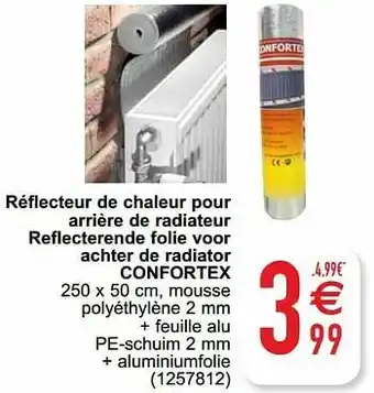 Cora Réflecteur de chaleur pour arrière de radiateur reflecterende folie voor achter de radiator confortex aanbieding