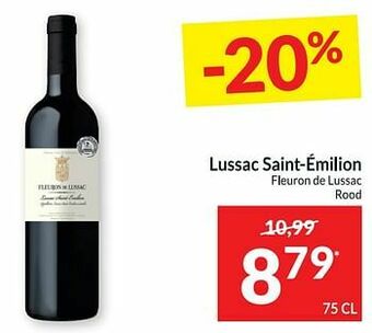 Intermarché Lussac saint-émilion fleuron de lussac rood aanbieding