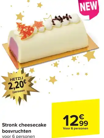Stronk cheesecake bosvruchten voor 6 personen