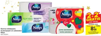 Carrefour Market Nalys Gamma toiletpapier, keukenpapier en zakdoeken aanbieding