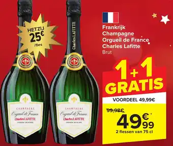 Frankrijk Champagne Orgueil de France Charles Lafitte Brut 2 flessen van 75 cl