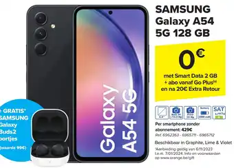 Carrefour Market SAMSUNG Galaxy A54 5G 128 GB aanbieding