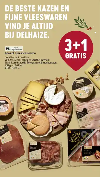 Delhaize Kaas of fijne vleeswaren aanbieding