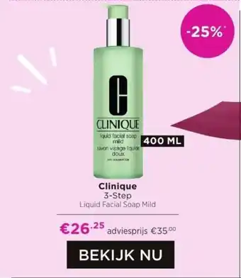 ICI PARIS XL Clinique 3-Step Liquid Facial Soap Mild aanbieding