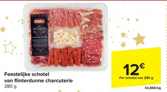 Feestelijke schotel van flinterdunne charcuterie 280g
