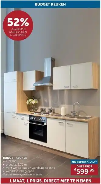 Zelfbouwmarkt Budget keuken aanbieding
