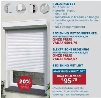 Zelfbouwmarkt Rolluiken fey aanbieding