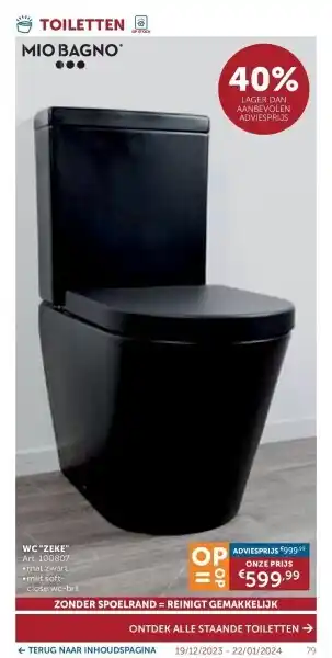 Zelfbouwmarkt Wc zeke aanbieding