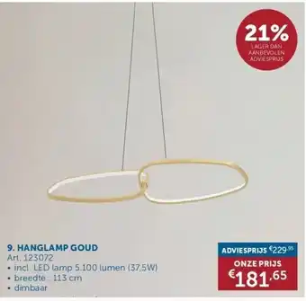 Zelfbouwmarkt Hanglamp goud aanbieding