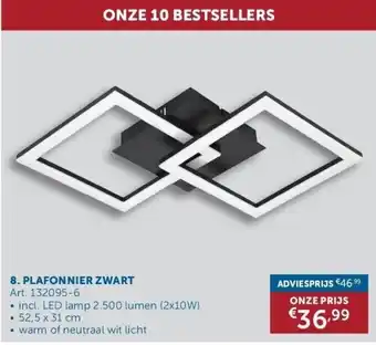 Zelfbouwmarkt Plafonnier zwart aanbieding