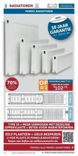 Zelfbouwmarkt Paneel radiatoren aanbieding