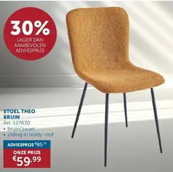 Zelfbouwmarkt Stoel theo bruin aanbieding