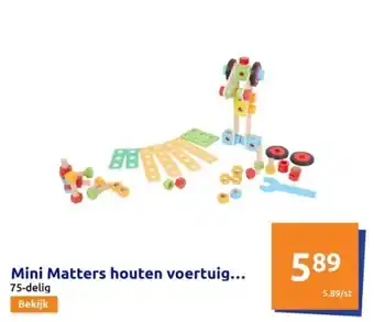 Action Mini matters houten voertuig bouwpakket aanbieding