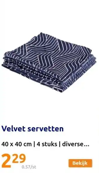 Velvet servetten