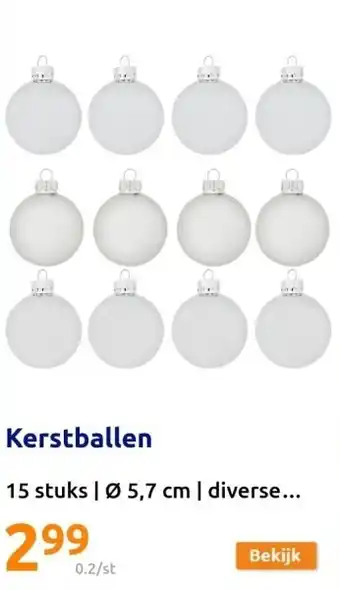 Action Kerstballen aanbieding