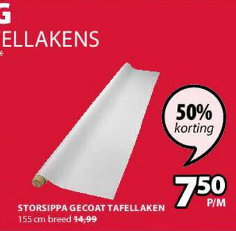 Jysk Storsippa Gecoat tafellaken aanbieding