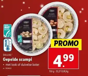 Lidl Gepelde scampi aanbieding