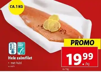 Lidl Hele zalmfilet aanbieding