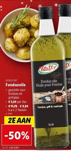 Lidl Vita d'or fondueolie aanbieding