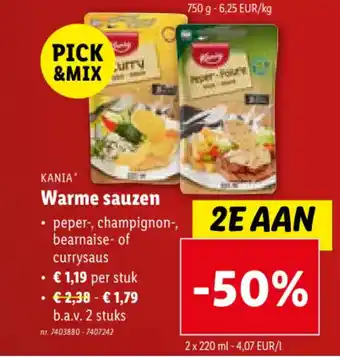 Lidl Warme sauzen aanbieding