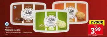 Lidl Premium roomijs aanbieding