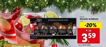 Lidl Gin tonic-kruidenset aanbieding