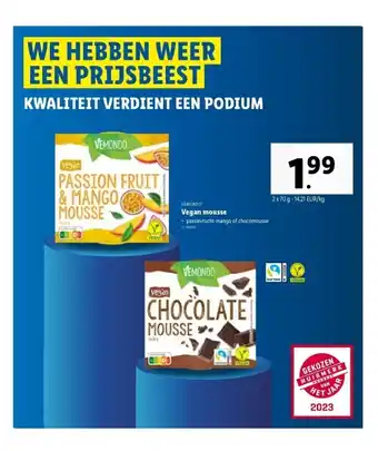 Lidl Vegan mousse aanbieding