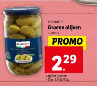 Lidl Groene olijven aanbieding