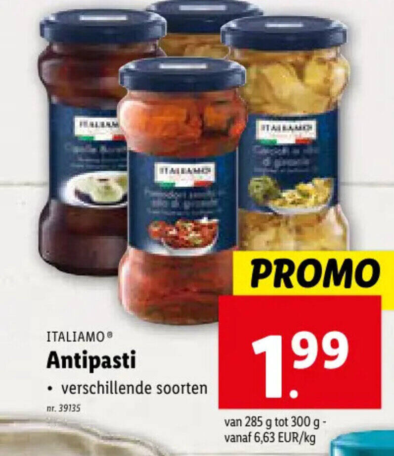 Antipasti promotie bij Lidl