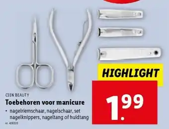 Lidl Toebehoren voor manicure aanbieding