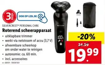 Lidl Roterend scheerapparaat aanbieding