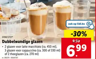 Lidl Dubbelwandige glazen aanbieding