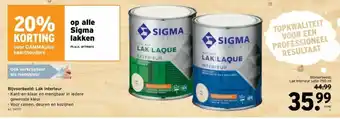 GAMMA Sigma lakken aanbieding