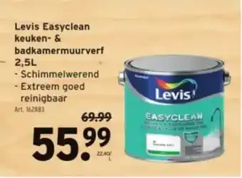 GAMMA Levis Easyclean keuken & badkamermuurverf 2,5L aanbieding