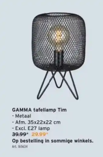 GAMMA Tafellamp Tim aanbieding