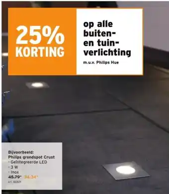 GAMMA Philips grondspot Crust aanbieding