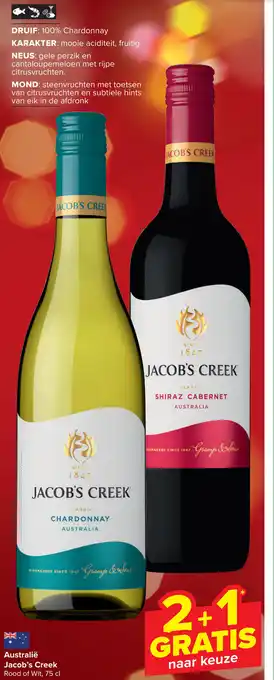 Carrefour Market Jacob's Creek Rood of Wit, 75 cl aanbieding
