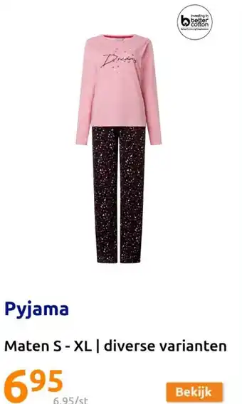 Action Pyjama Maten S-XL aanbieding