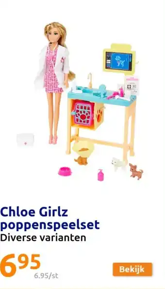 Action Chloe Girlz poppenspeelset aanbieding