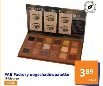 Action FAB Factory oogschaduwpalette aanbieding