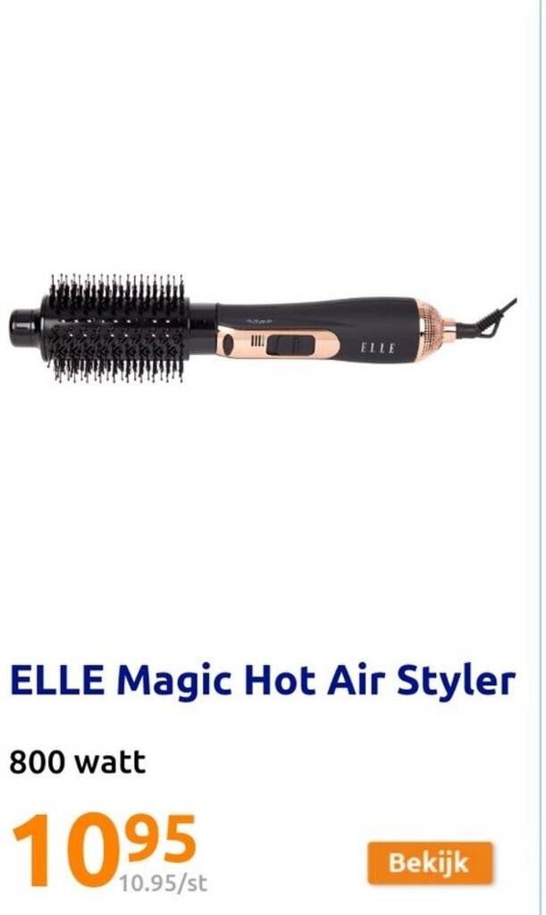 ELLE Magic Hot Air Styler 800watt promotie bij Action