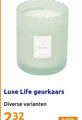 Action Luxe Life geurkaars aanbieding