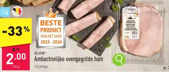 ALDI Délifin Ambachtelijke ovengegrilde ham 150g aanbieding